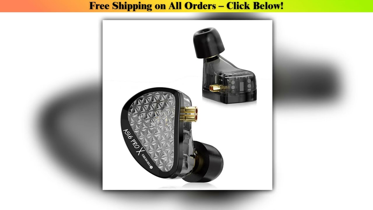 KZ AS16 PRO X inear headphones 8 balanced armature headphones threechannel acoustic duct structure