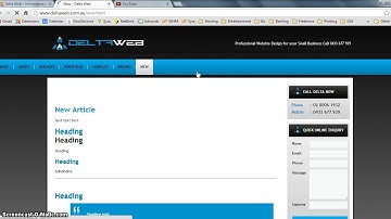 Delta Web Sydney Joomla 3 Tutorial - How to Add and Edit Menu Items