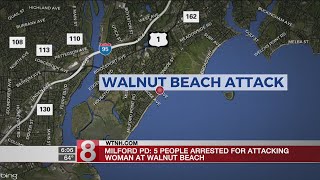 5 arrested after fight on Milford's Walnut Beach