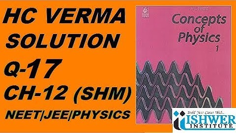H C Verma - SOLUTION - Chapter 12 - QUESTION 17 - ( Q 17 ) - SIMPLE HARMONIC MOTION (SHM) #ISHWER