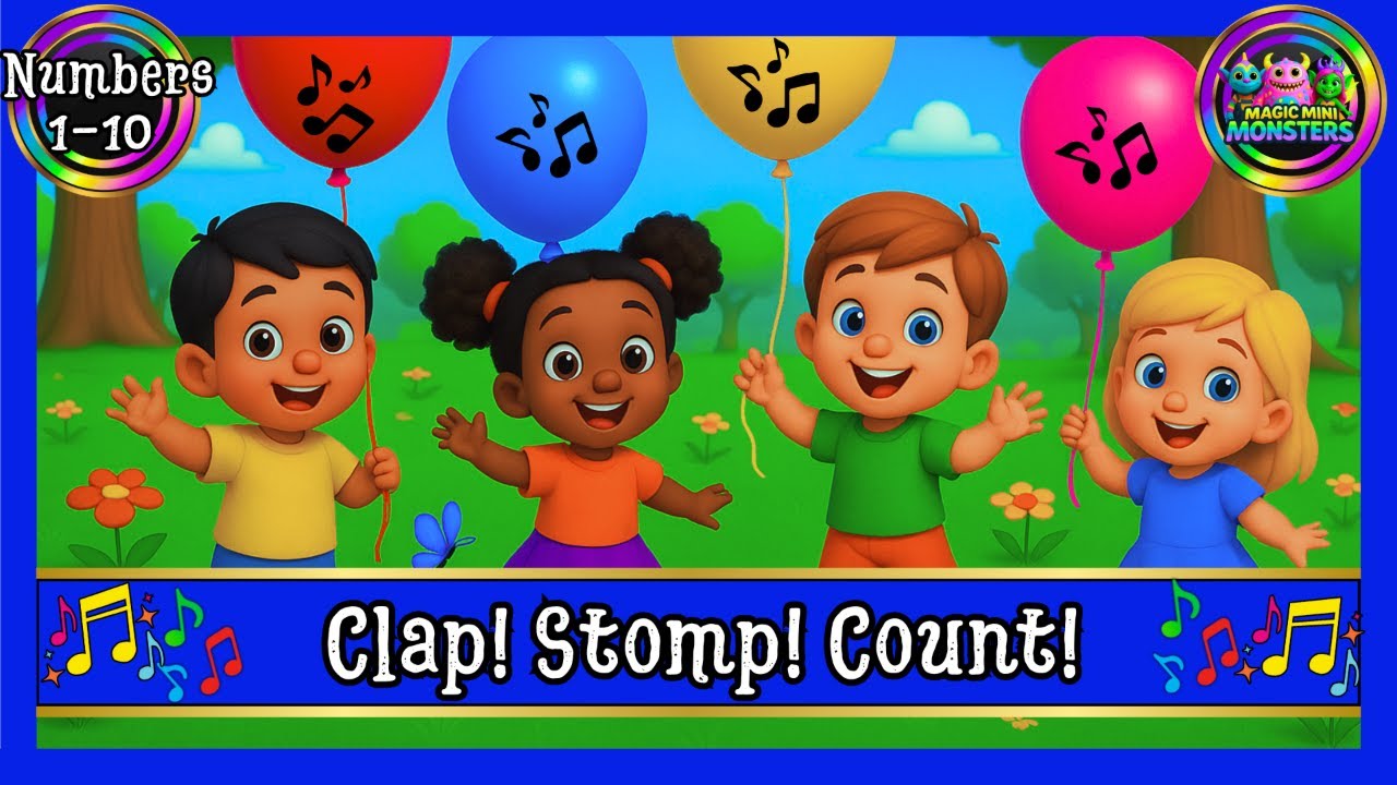Clap! Stomp! Count! | Sing-a-long Numbers Recognition Song | Magic Mini Monsters 