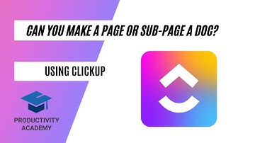 Can you make a page or sub-page a Doc in ClickUp?