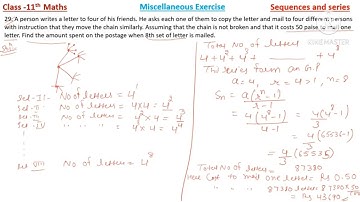 Miscellaneous exercise solutions ( Q- 29 to 32) chapter 9 sequences and series class 11 maths