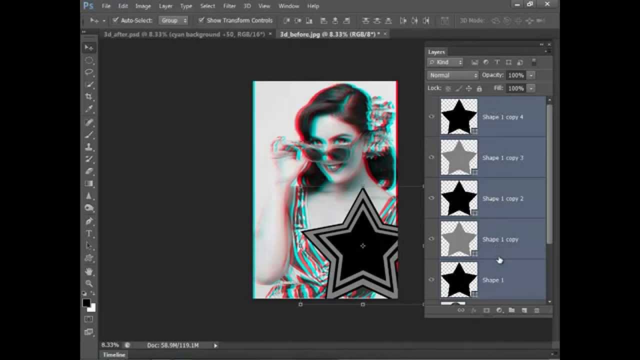 Cara Membuat Gambar 3D Di Photoshop YouTube