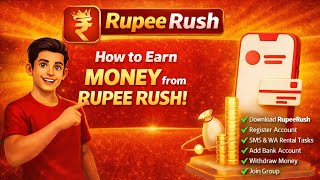 Rupee Rush App से पैसे कैसे कमाए | Full Video | SMS & WhatsApp Rental Tasks | Withdrawal Process screenshot 2