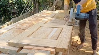 How To Making Double Door Filling Ussing Wood Cutting Machine // दो पल्ला दरवाजा का खचा कैसे बनाएं