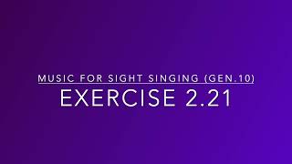 Exercise 2.21 - Music for Sight Singing