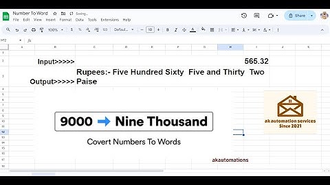 Convert Numbers to Words Easily with Google Apps Script | Google Sheet Tutorial