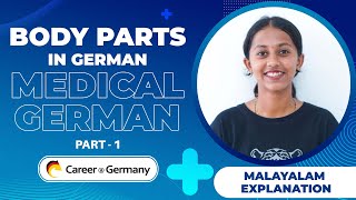 Body parts in German | Medical German Part - 1 | Malayalam Explanation | Career@Germany