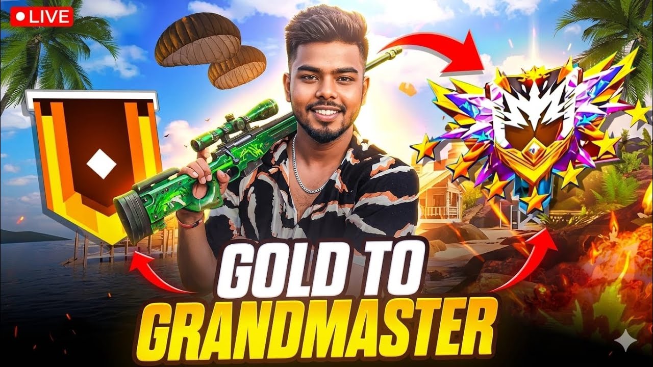 LIVE CS Rank Push S35 🔥 Gold to Grandmaster Challenge | Free Fire MAX ...