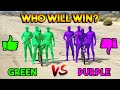 GTA 5 ONLINE : GREEN ALIEN GANG VS PURPLE ALIEN GANG (WHO WILL WIN?)