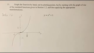 11. Graph the function by hand, not by plotting points, but by starting with the graph of one of the