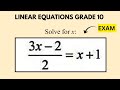 Linear Equations Grade 10 I EXAM QUESTION