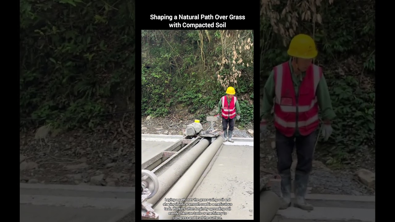 Shaping a Natural Path Over Grass with Compacted Soil 