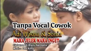 Adi Wisnu ft Sonia - Mare jelek mare inget - KARAOKE nada rendah tanpa vocal cowok 🎤