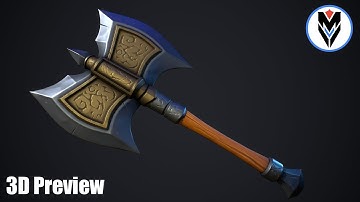 【3D Game asset】Stylized Axe 01