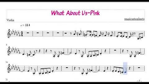 What About Us P!nk violin sheet