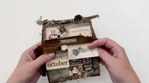 Halloween Fabric Journal With a Twist | Tim Holtz idea-ology 2020 | Flip Through