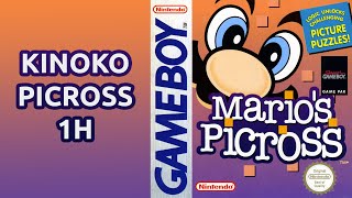 Mario's Picross - Kinoko Picross 1H (Game Boy)(4K, 60FPS)