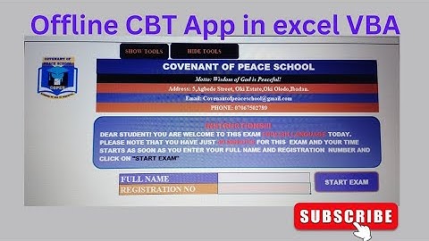 Offline CBT App in excel VBA