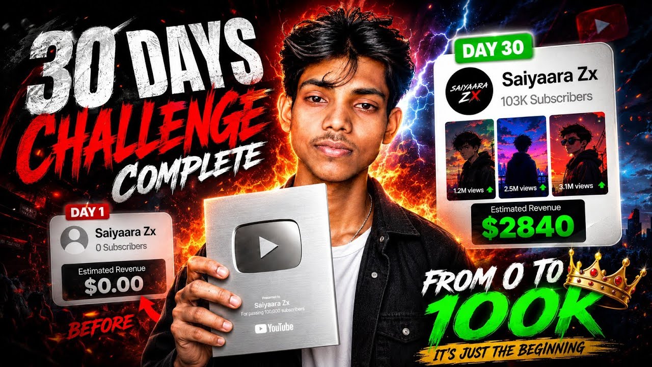 Finally 30 Days Challenge Complete 💯😱✓#30DaysChallenge