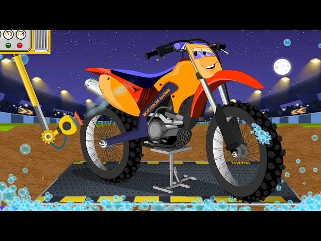 Motocross Bike | Childrens Cartoon | Car Video  For Kids class=