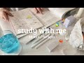 【 study with me 】水の音をつけてみました🧜🫧　60 min , no bgm , writing sound .