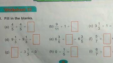 Class 5 unit 4 worksheet 12 dav public school ।। DAV Class 5 unit 4 worksheet 12 ।। Fraction