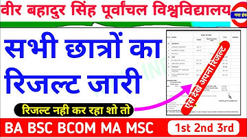 VBSPU रिजल्ट घोषित📝|Vbspu News Today|Vbspu Result 2022|Vbspu Ba Bsc Ma Result 2022|vbspu exam news