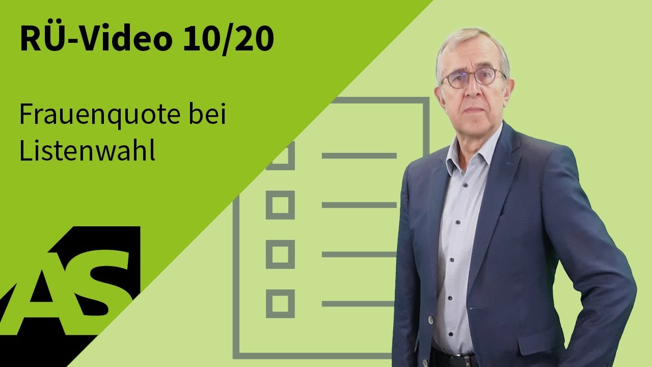 RÜ-Video 10/20 Frauenquote bei Listenwahl