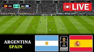 🔴 LIVE : Argentina vs Spain | FIFA World Cup 2026 I Full Match Stream | Video Game Simulation screenshot 5