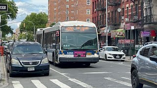 60 FPS 2026: MTA NYC Bus 2012 Novabus LFS Articulated #5253 On The M102
