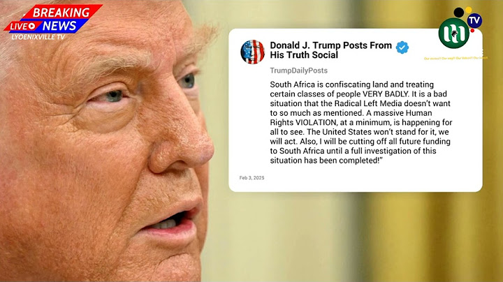 Donald Trump Threatens To Cut South Africa's Funding Over Land Confiscations