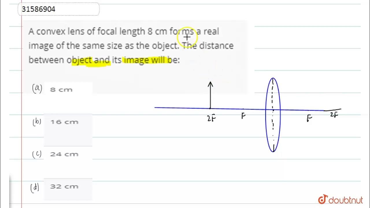 Object length. Convex Lens Focal length and image. 2.5Cm Focal length. 2 Convex Lens that too close Focal length. Fig 8.1 shows converging Lens and an object.