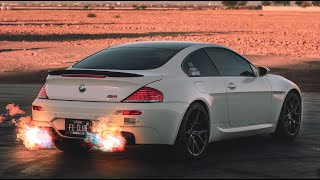 BMW M6 V10 with Straight Pipe Akrapovic Titanium Exhaust SOUND CLIP *BURNOUT*