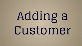 Adding a Customer in CLIPitc