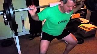Squat triphasic isometric 155# 1of4 sets 150316