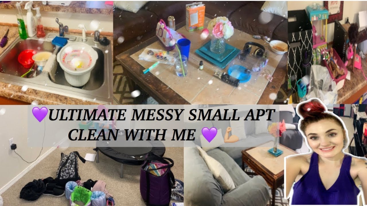 EXTREMELY MESSY CLEAN WITH ME//ENTIRE SMALL APARTMENT /CLEANING MOTIVATION/Stephanie McQueen