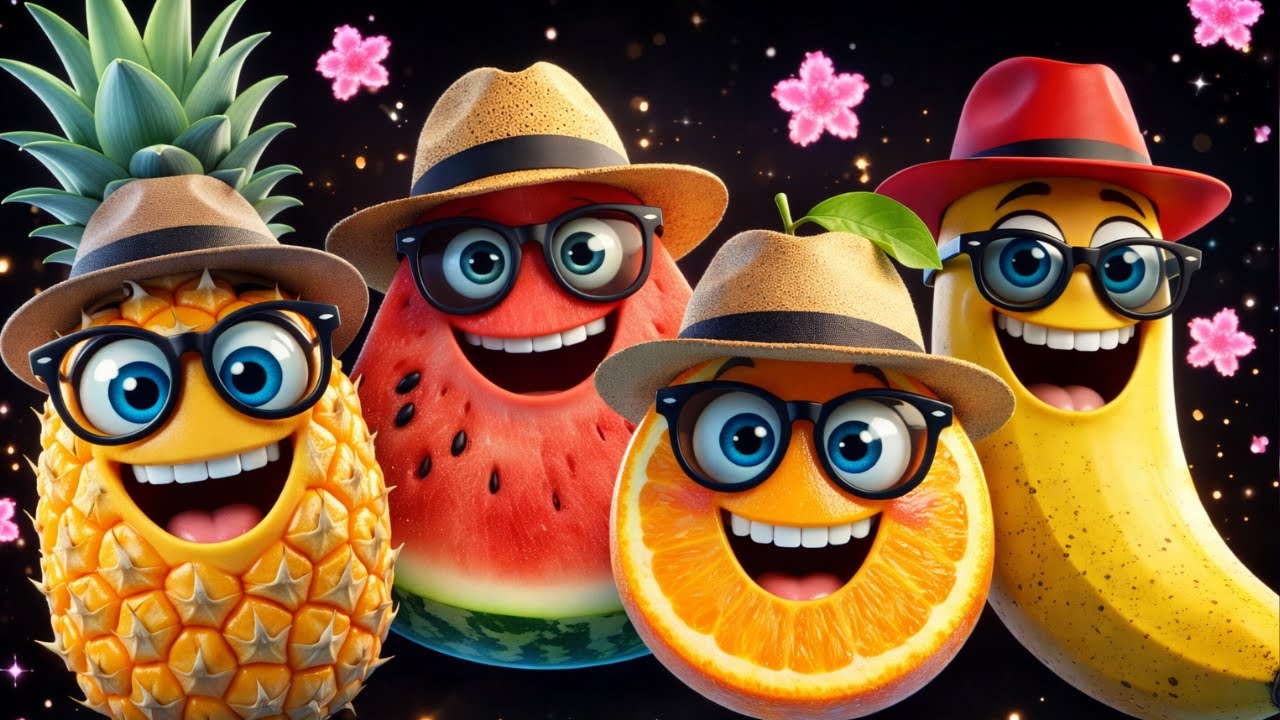 Sensory Fruits Fun Time 🌈🍓 | Cute Fruit Characters Dancing and Learning Colors