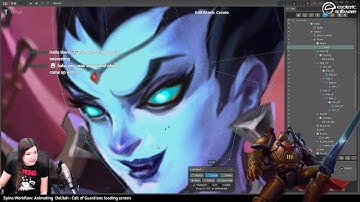 Twitch: Animating Delilah - Call of Guardians loading screen - Pt.2 Final