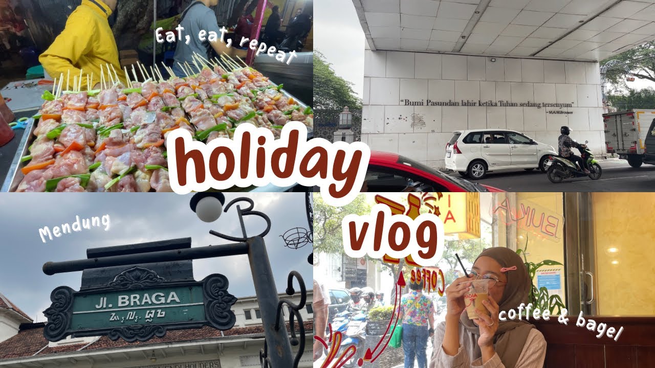 Vlog Indonesia // holiday vlog, exploring Bandung ✧˖°📷 ༘ , never ending eating ☕🧋🍪