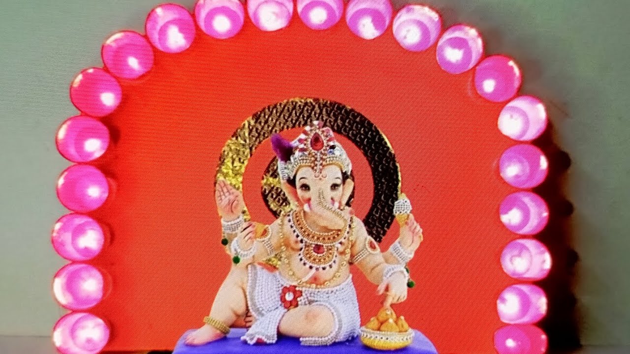 how to make ganpati decoration with paper cup/easy paper cup decoration ...