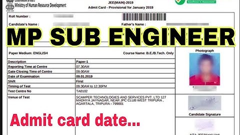 mp sub engineer |mp sub engineer exam kab hoga|mp sub engineer admit card 2022|sub engineer Update