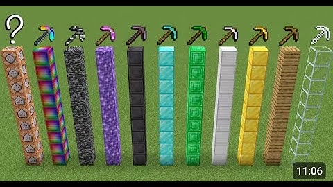 Which Minecraft pickaxe is faster to mine!!!
