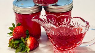 Home Canned Strawberry Syrup ~ Small Batch Canning ~ Home Canning