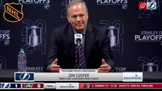 🏒TAMPA BAY LIGHTNING COACH JON COOPER TALKS ABOUT RIGGED NHL  #stanleycupplayoffs