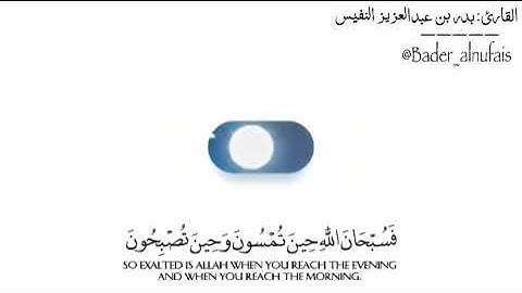 تلاوه خاشعه للقارئ بدر بن عبدالعزيز النفيس