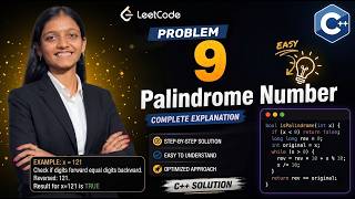 9. PalinDrome Number LeetCode Problem Solution in C++ Language