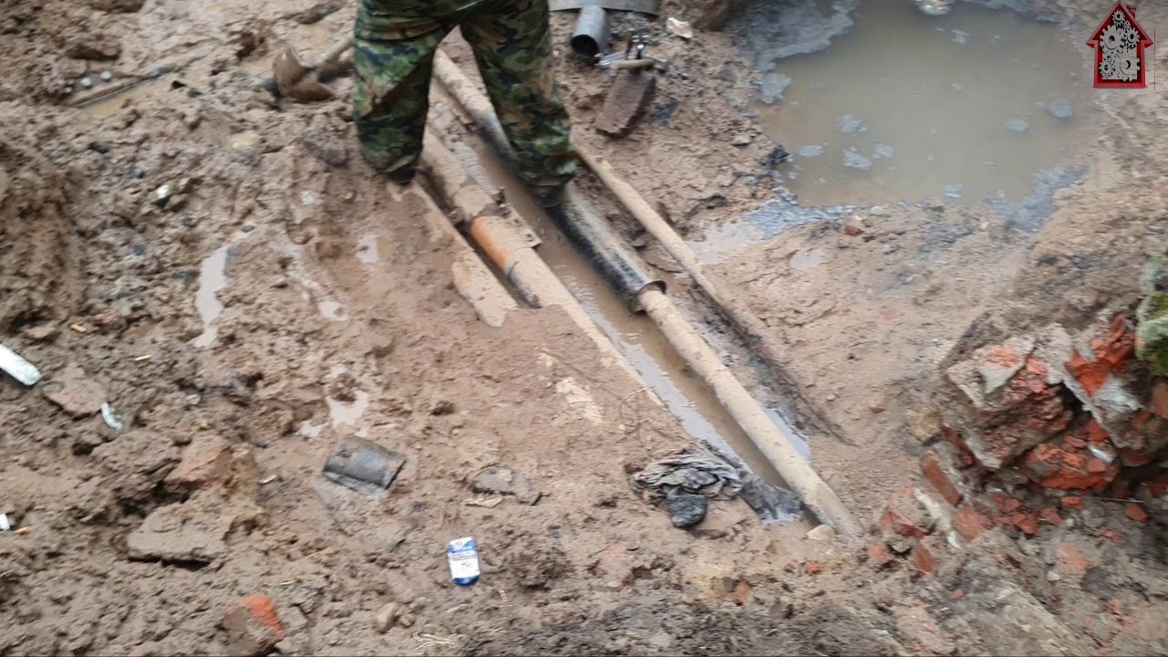Замена аварийных труб горячего водоснабжения. - YouTube