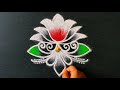 easy rangoli designs for beginners🌸simple rangoli designs with dots flowers🌸 kolam art designs new